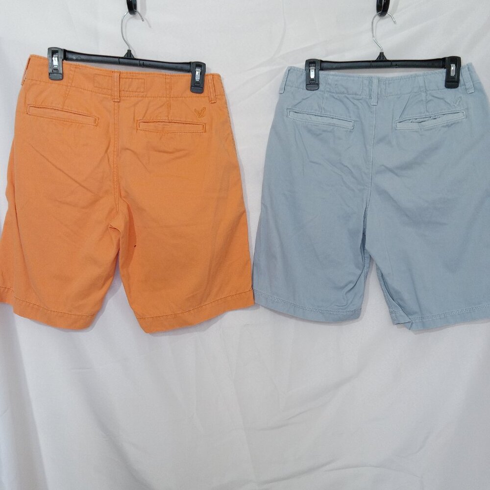 Y2K American Eagle Mens Shorts Lot Size 28 Orange Blue Chino Classic Preppy Golf - Picture 4 of 15